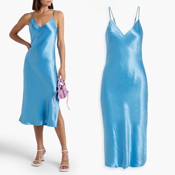 Rag & Bone Mallory Slip Dress in Bright Blue Size 0 - Picture 1 of 4